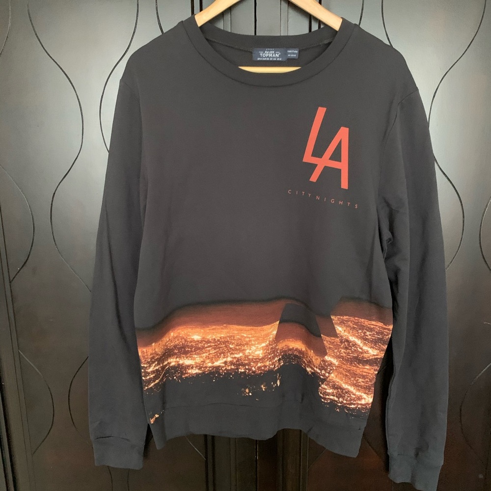 Topman LA Cityscape Crewneck Sweatshirt